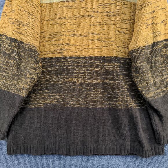 The Rugged Wear Men's 1/4 Zip Knit Sweater Brown Ombre XL Long Sleeve Acrylic - Picture 7 of 11